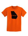 Georgia - United States Shape Childrens T-Shirt by TooLoud-Childrens T-Shirt-TooLoud-Orange-X-Small-Davson Sales