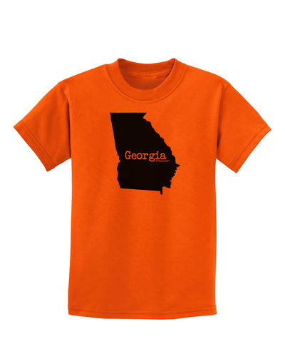 Georgia - United States Shape Childrens T-Shirt by TooLoud-Childrens T-Shirt-TooLoud-Orange-X-Small-Davson Sales