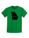 Georgia - United States Shape Childrens T-Shirt by TooLoud-Childrens T-Shirt-TooLoud-Kelly-Green-X-Small-Davson Sales