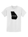 Georgia - United States Shape Childrens T-Shirt by TooLoud-Childrens T-Shirt-TooLoud-White-X-Small-Davson Sales