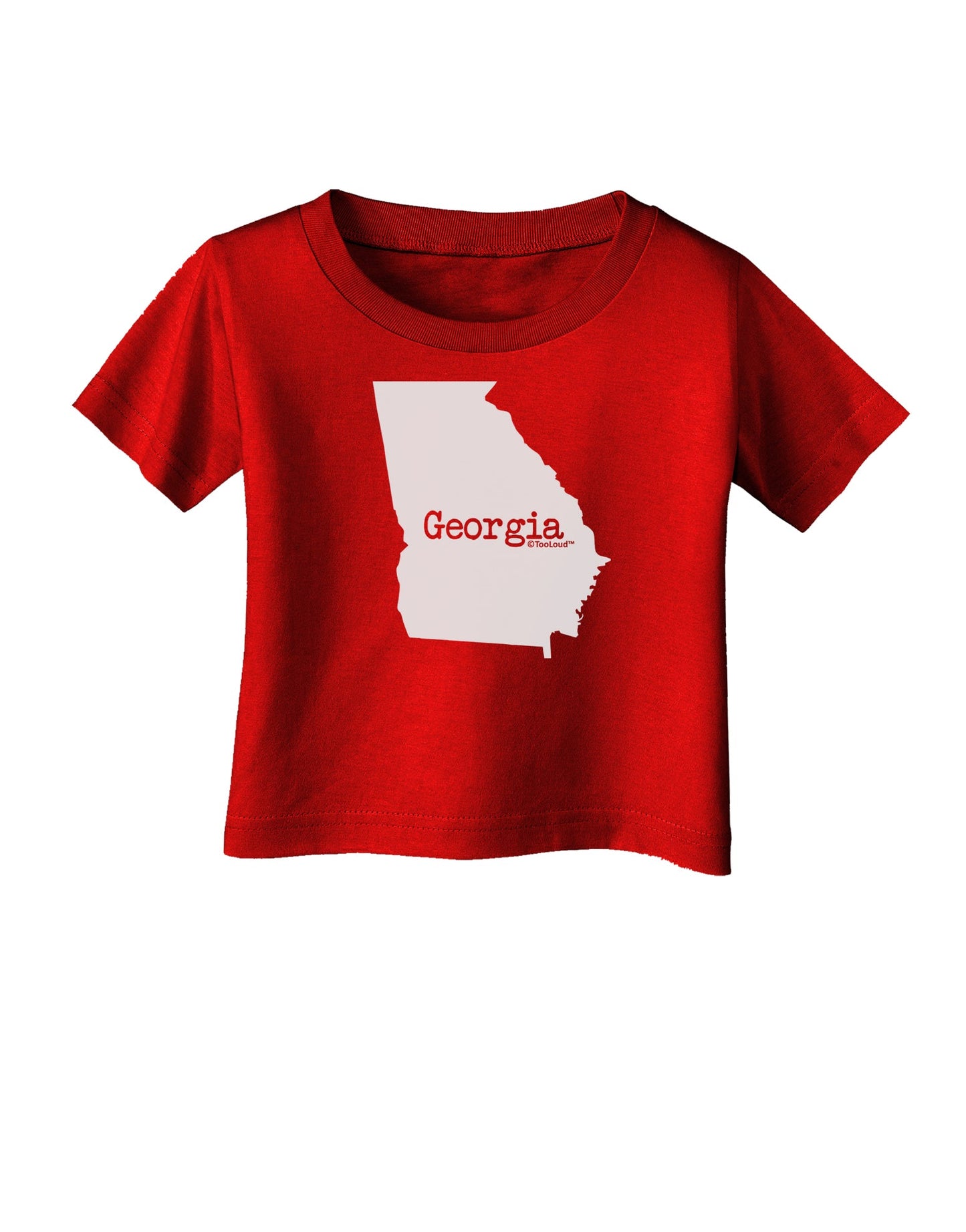 Georgia - United States Shape Infant T-Shirt Dark by TooLoud-Infant T-Shirt-TooLoud-Red-06-Months-Davson Sales