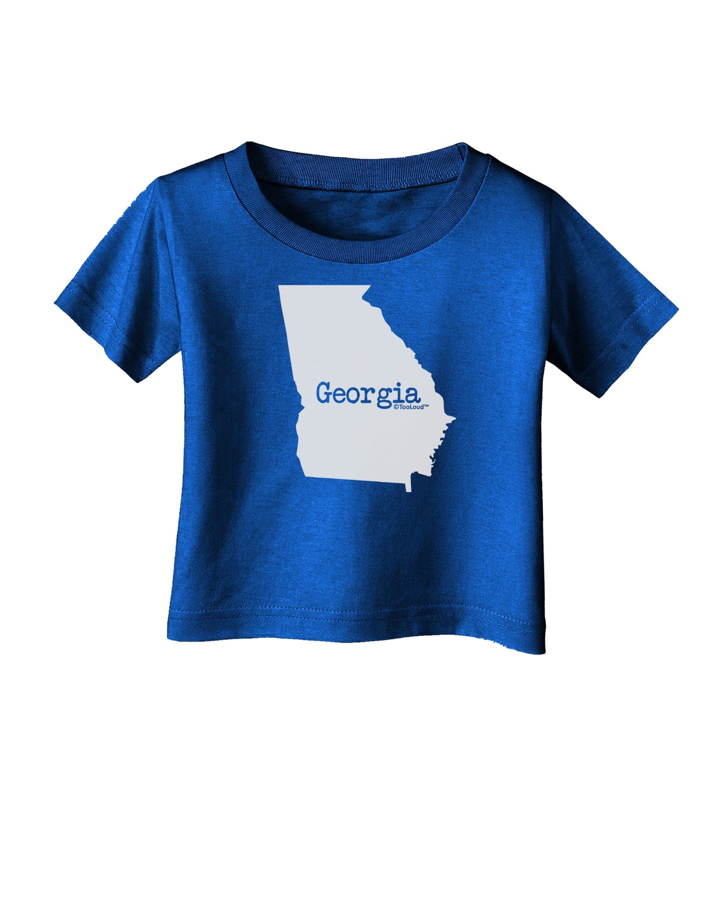 Georgia - United States Shape Infant T-Shirt Dark by TooLoud-Infant T-Shirt-TooLoud-Royal-Blue-06-Months-Davson Sales
