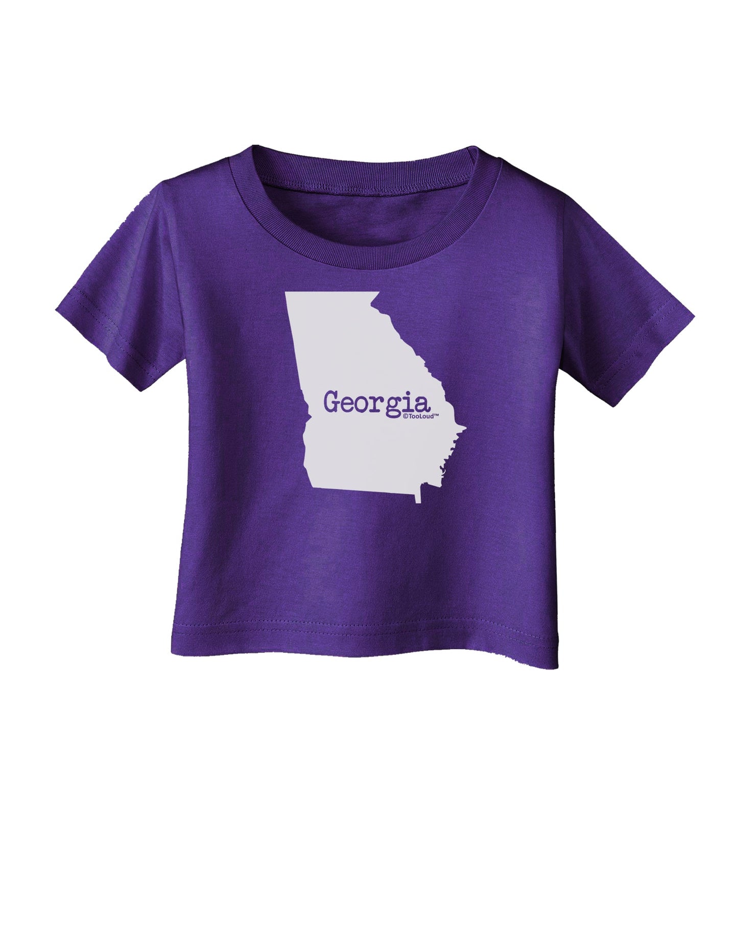 Georgia - United States Shape Infant T-Shirt Dark by TooLoud-Infant T-Shirt-TooLoud-Purple-06-Months-Davson Sales