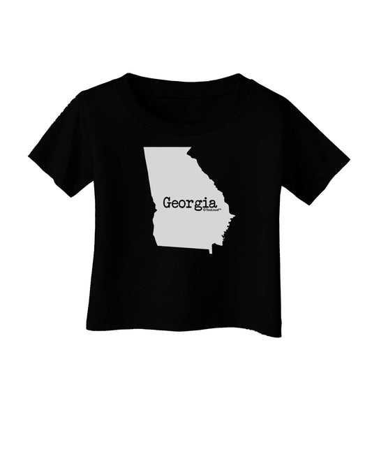 Georgia - United States Shape Infant T-Shirt Dark by TooLoud-Infant T-Shirt-TooLoud-Black-06-Months-Davson Sales