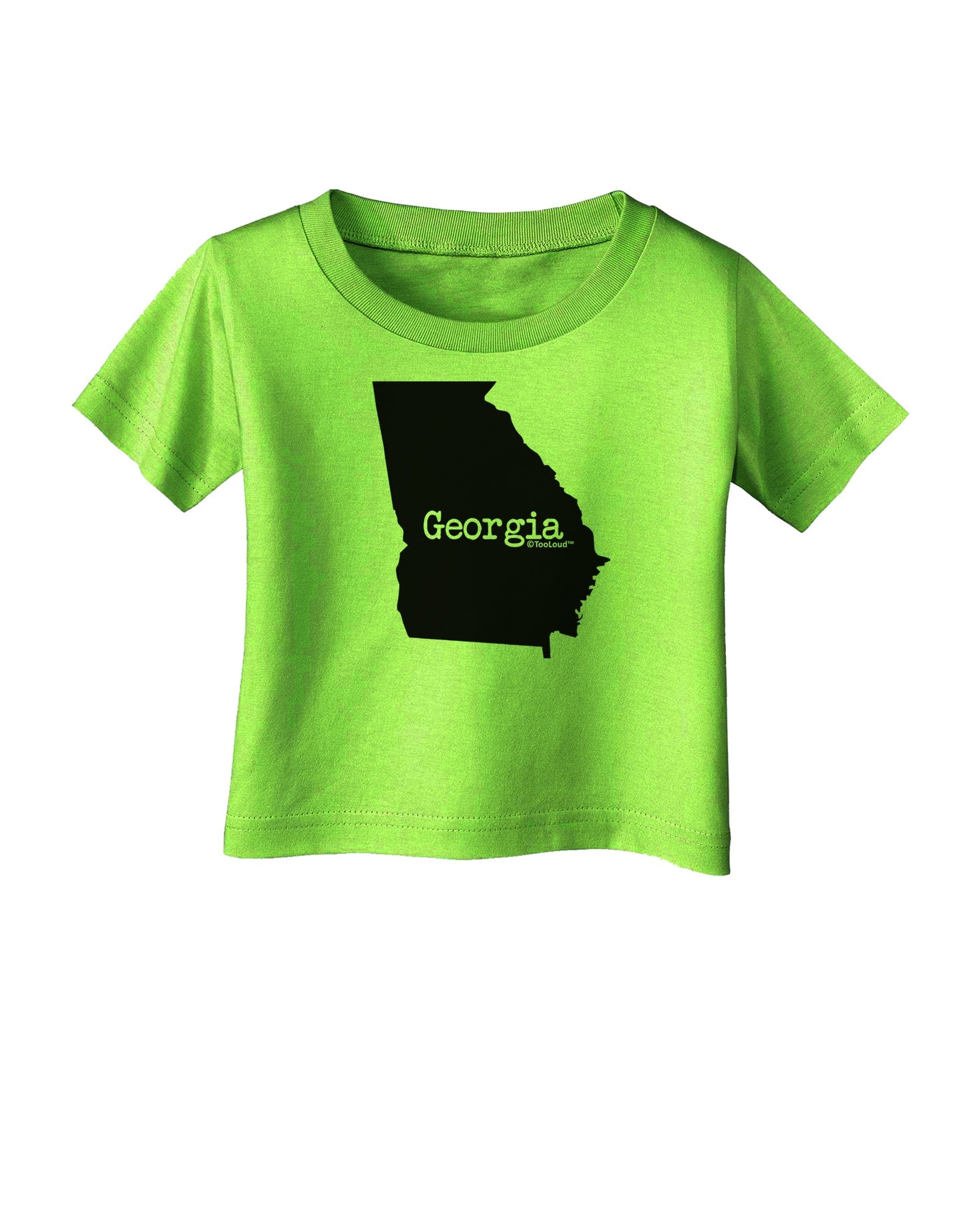 Georgia - United States Shape Infant T-Shirt by TooLoud-Infant T-Shirt-TooLoud-Lime-Green-06-Months-Davson Sales