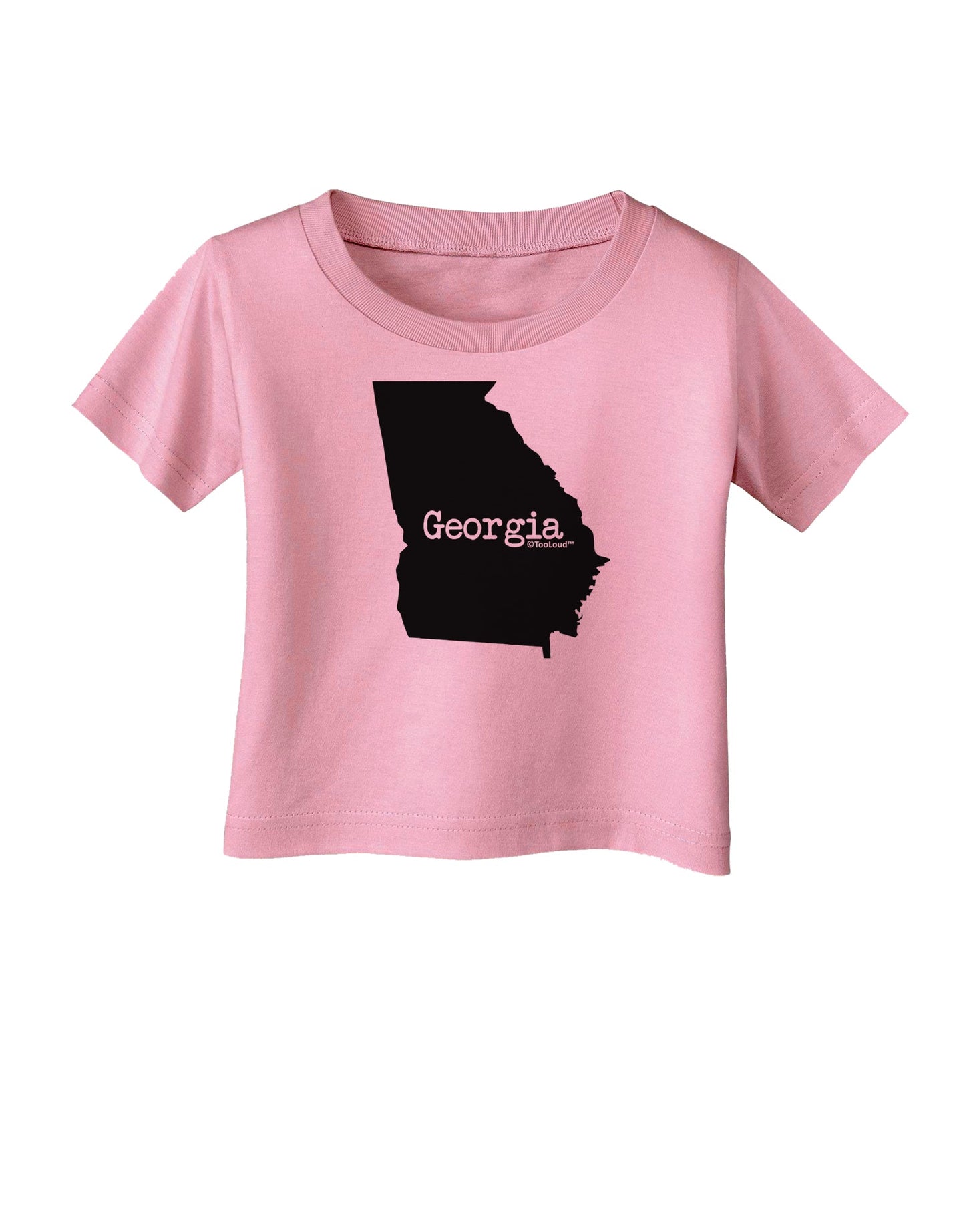 Georgia - United States Shape Infant T-Shirt by TooLoud-Infant T-Shirt-TooLoud-Candy-Pink-06-Months-Davson Sales