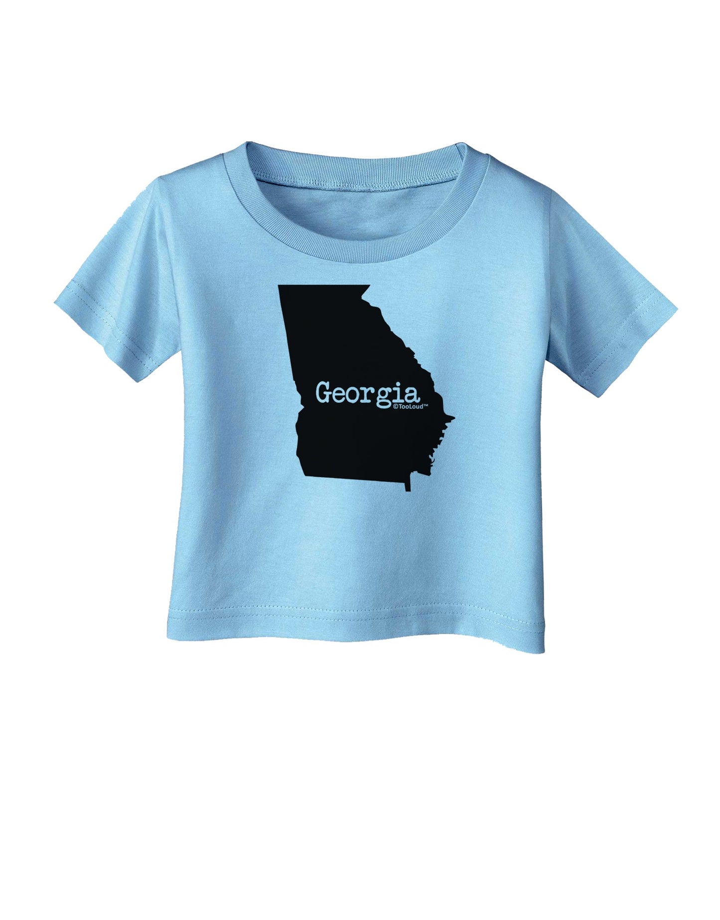 Georgia - United States Shape Infant T-Shirt by TooLoud-Infant T-Shirt-TooLoud-Aquatic-Blue-06-Months-Davson Sales