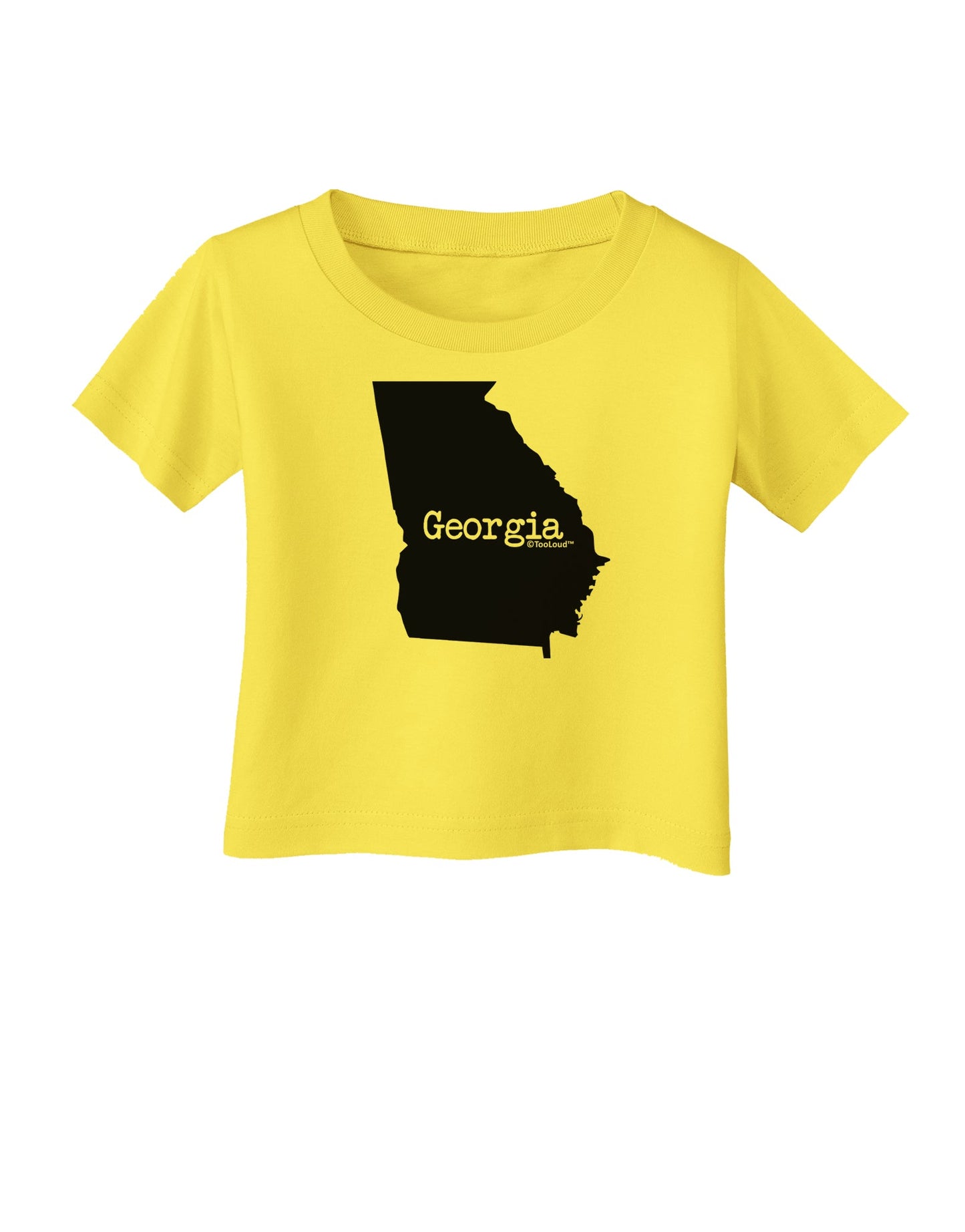 Georgia - United States Shape Infant T-Shirt by TooLoud-Infant T-Shirt-TooLoud-Yellow-06-Months-Davson Sales
