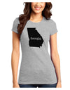 Georgia - United States Shape Juniors T-Shirt by TooLoud-Womens Juniors T-Shirt-TooLoud-Ash-Gray-Juniors Fitted X-Small-Davson Sales