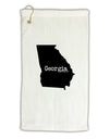 Georgia - United States Shape Micro Terry Gromet Golf Towel 11&#x22;x19-Golf Towel-TooLoud-White-Davson Sales