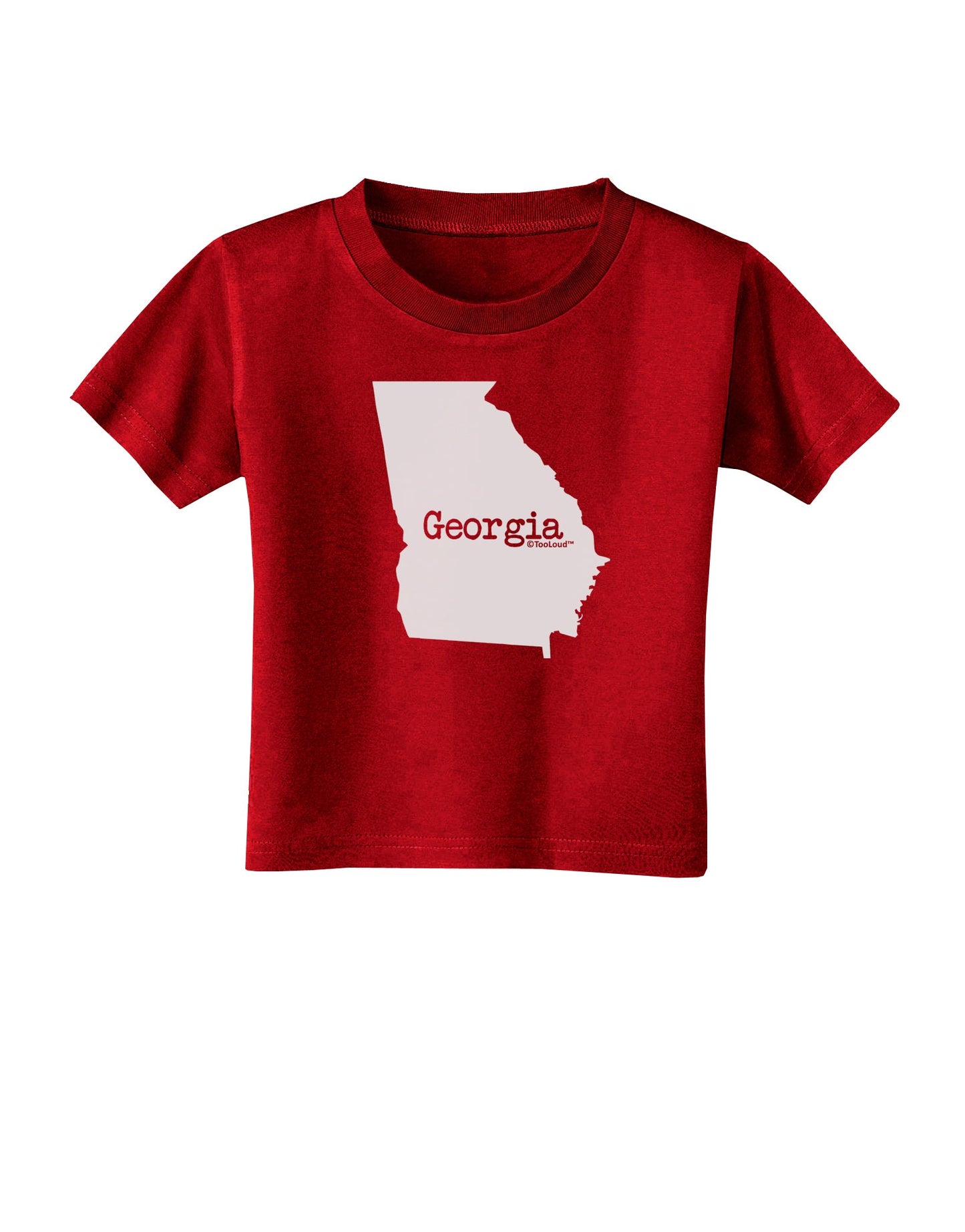 Georgia - United States Shape Toddler T-Shirt Dark by TooLoud-Toddler T-Shirt-TooLoud-Red-2T-Davson Sales