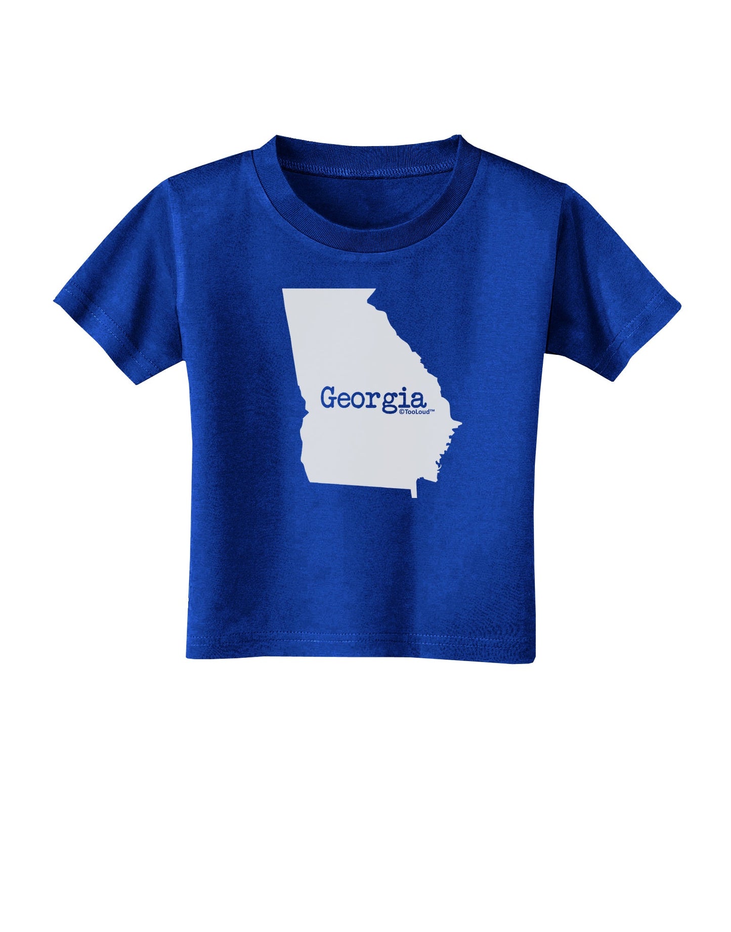 Georgia - United States Shape Toddler T-Shirt Dark by TooLoud-Toddler T-Shirt-TooLoud-Royal-Blue-2T-Davson Sales