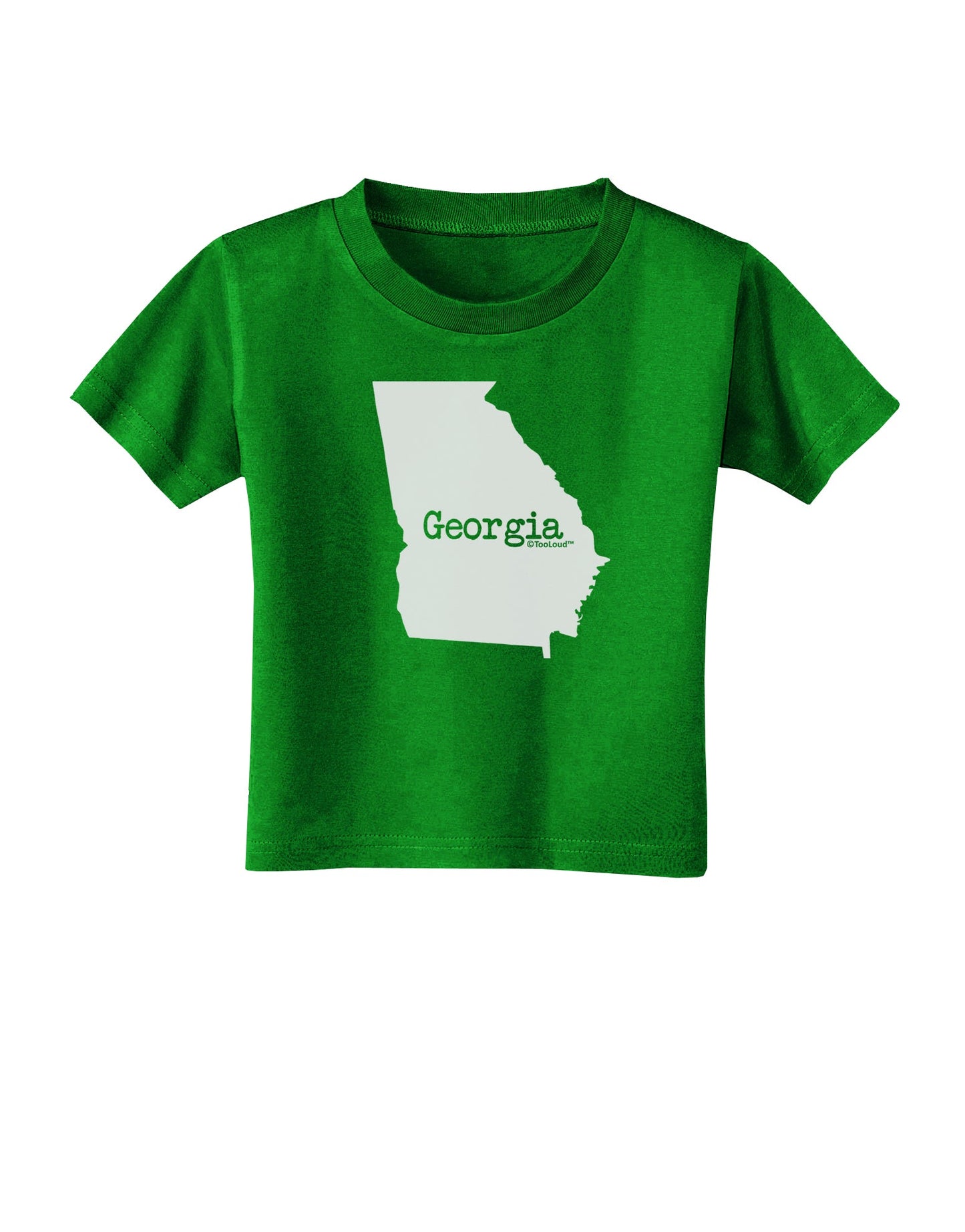 Georgia - United States Shape Toddler T-Shirt Dark by TooLoud-Toddler T-Shirt-TooLoud-Clover-Green-2T-Davson Sales