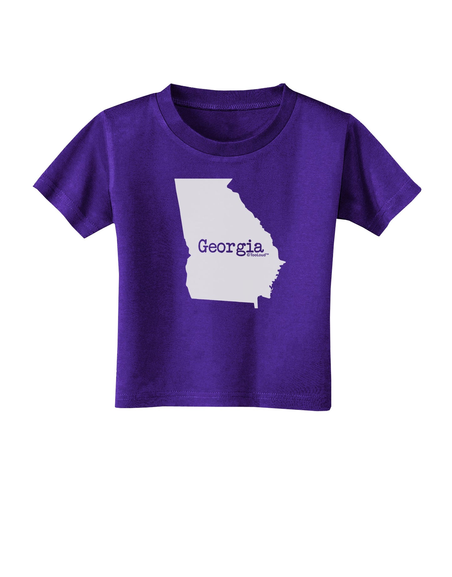 Georgia - United States Shape Toddler T-Shirt Dark by TooLoud-Toddler T-Shirt-TooLoud-Purple-2T-Davson Sales