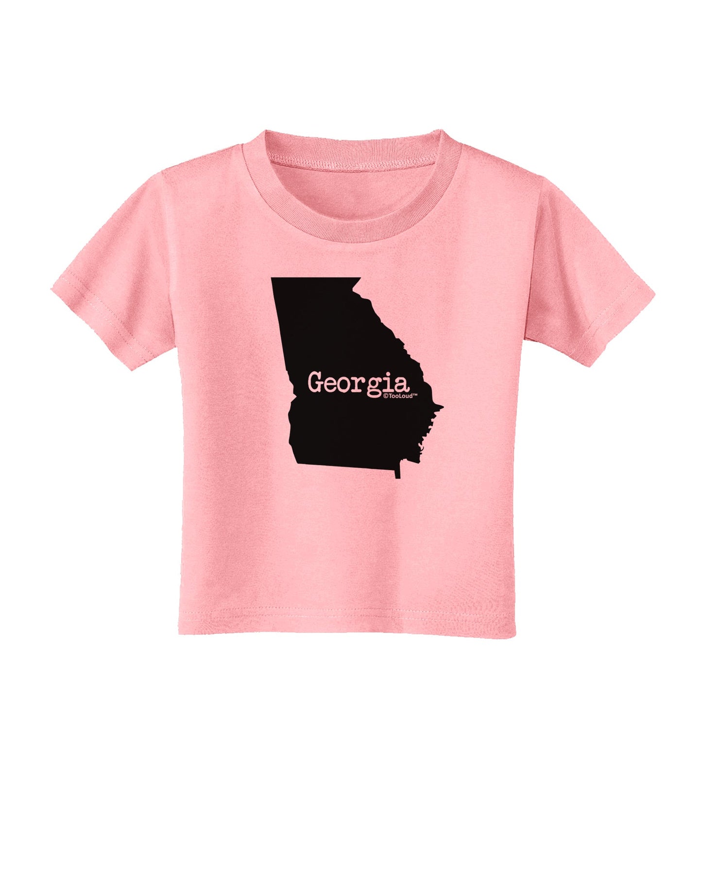 Georgia - United States Shape Toddler T-Shirt by TooLoud-Toddler T-Shirt-TooLoud-Candy-Pink-2T-Davson Sales