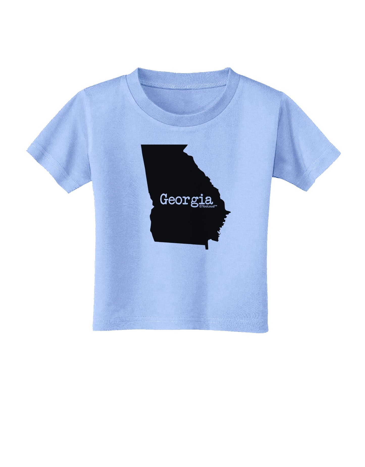 Georgia - United States Shape Toddler T-Shirt by TooLoud-Toddler T-Shirt-TooLoud-Aquatic-Blue-2T-Davson Sales