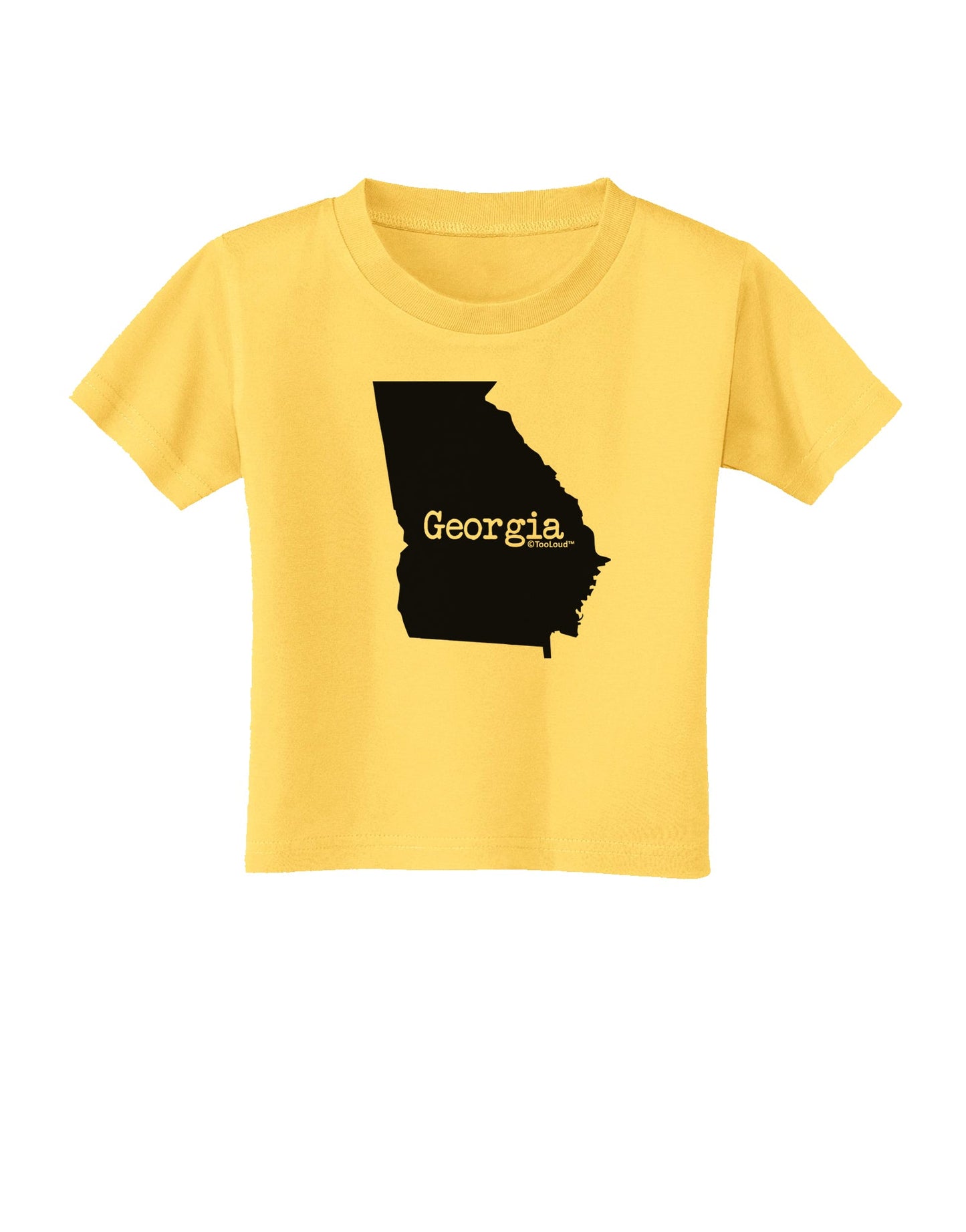 Georgia - United States Shape Toddler T-Shirt by TooLoud-Toddler T-Shirt-TooLoud-Yellow-2T-Davson Sales