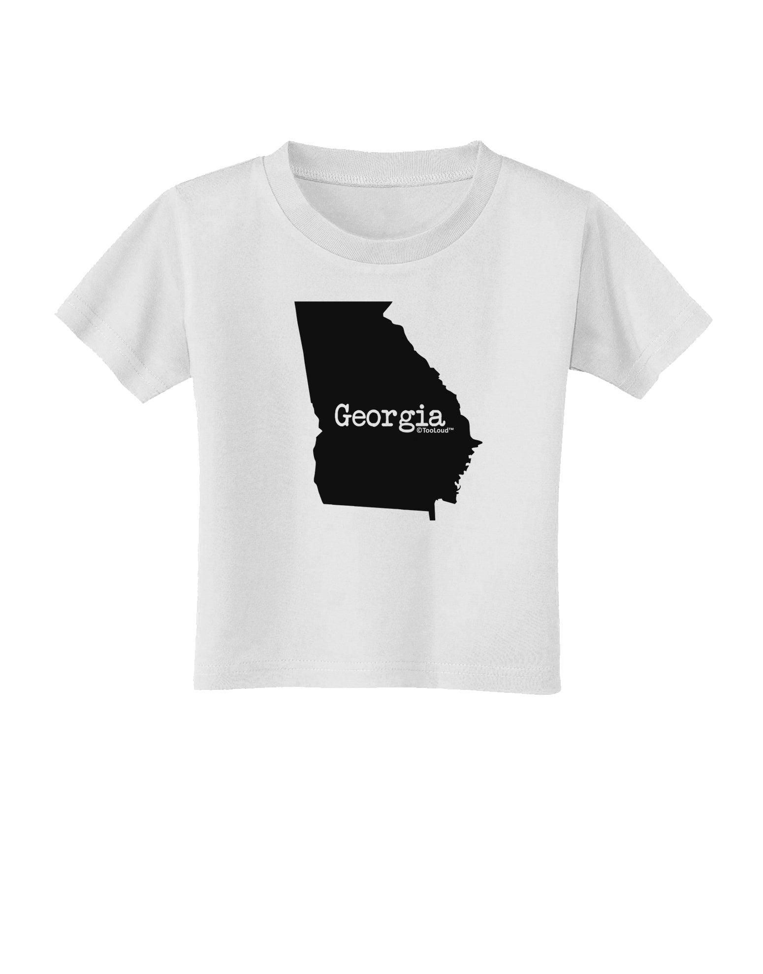 Georgia - United States Shape Toddler T-Shirt by TooLoud-Toddler T-Shirt-TooLoud-White-2T-Davson Sales