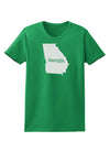 Georgia - United States Shape Womens Dark T-Shirt by TooLoud-Womens T-Shirt-TooLoud-Kelly-Green-X-Small-Davson Sales