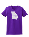 Georgia - United States Shape Womens Dark T-Shirt by TooLoud-Womens T-Shirt-TooLoud-Purple-X-Small-Davson Sales