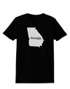 Georgia - United States Shape Womens Dark T-Shirt by TooLoud-Womens T-Shirt-TooLoud-Black-X-Small-Davson Sales