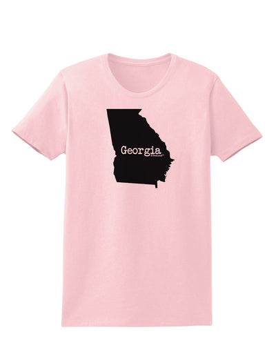 Georgia - United States Shape Womens T-Shirt by TooLoud-Womens T-Shirt-TooLoud-PalePink-X-Small-Davson Sales