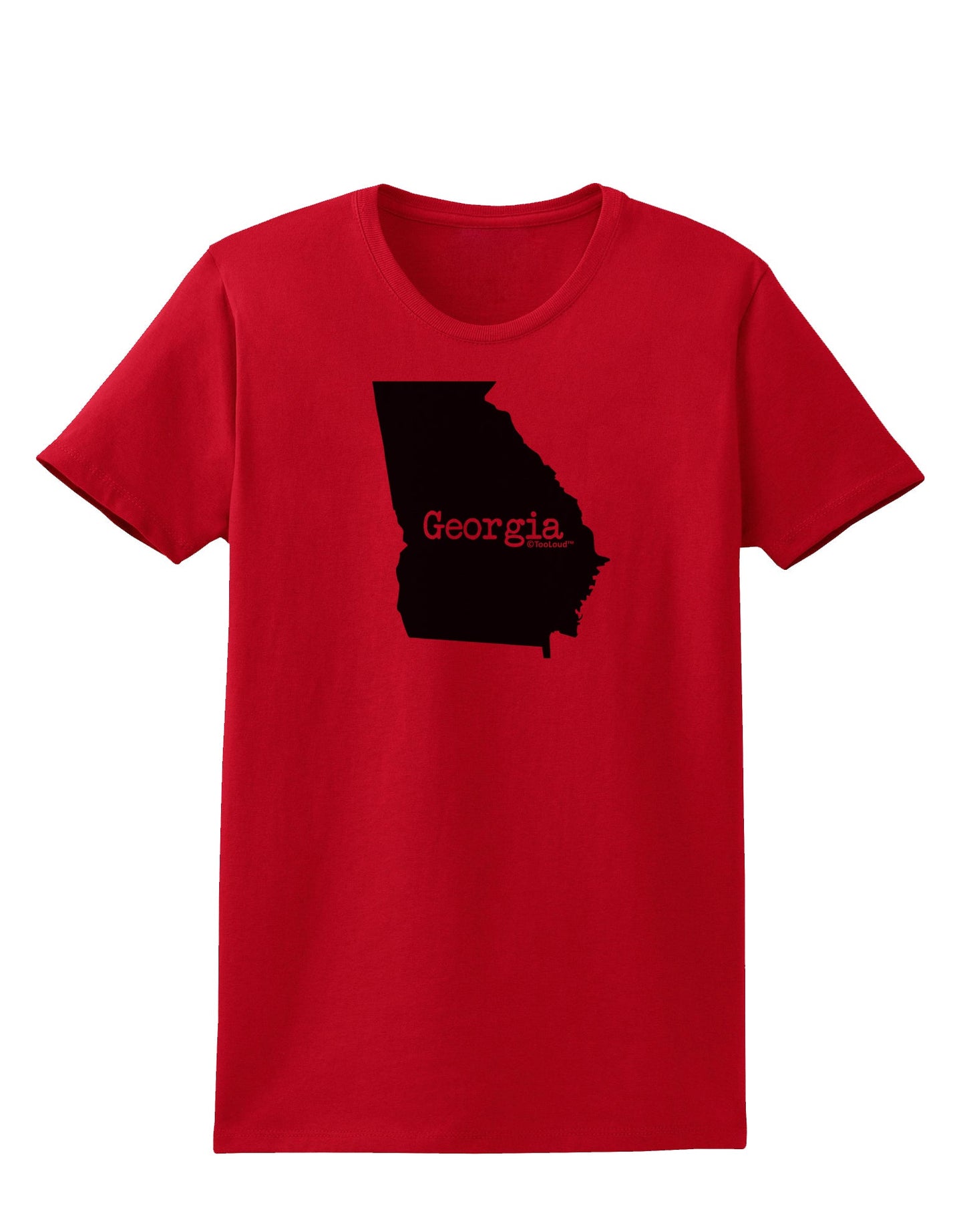 Georgia - United States Shape Womens T-Shirt by TooLoud-Womens T-Shirt-TooLoud-Red-X-Small-Davson Sales