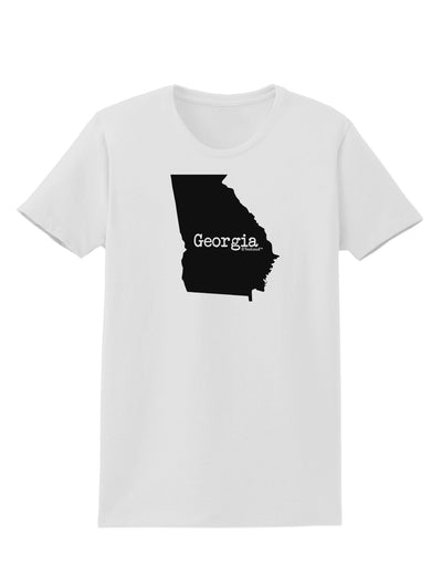 Georgia - United States Shape Womens T-Shirt by TooLoud-Womens T-Shirt-TooLoud-White-X-Small-Davson Sales