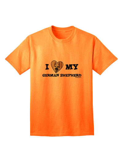 German Shepherd Adult T-Shirt - A Must-Have for Dog Lovers-Mens T-shirts-TooLoud-Neon-Orange-Small-Davson Sales