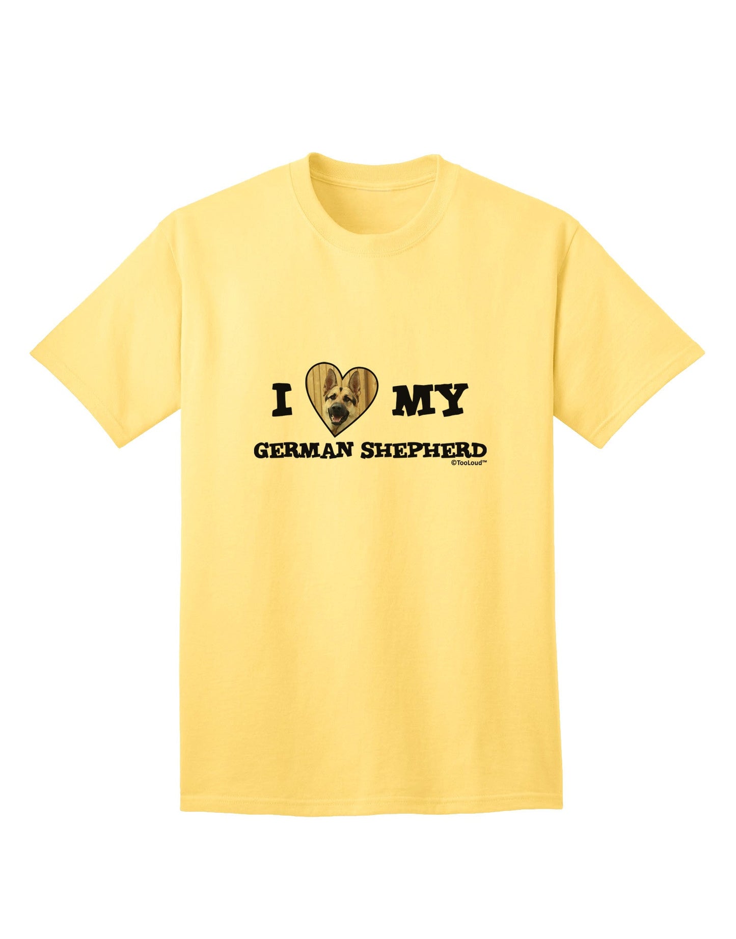 German Shepherd Adult T-Shirt - A Must-Have for Dog Lovers-Mens T-shirts-TooLoud-Yellow-Small-Davson Sales