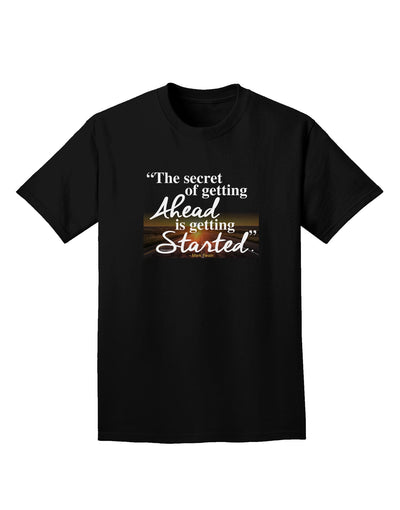 Getting Ahead Mark Twain Adult Dark T-Shirt-Mens T-Shirt-TooLoud-Black-Small-Davson Sales