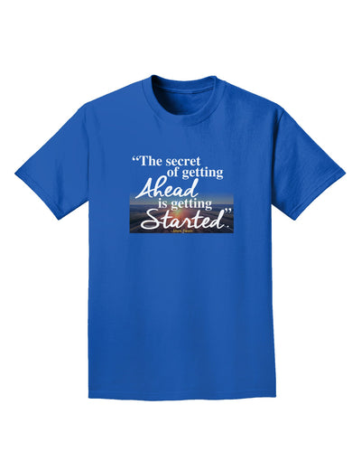 Getting Ahead Mark Twain Adult Dark T-Shirt-Mens T-Shirt-TooLoud-Royal-Blue-Small-Davson Sales