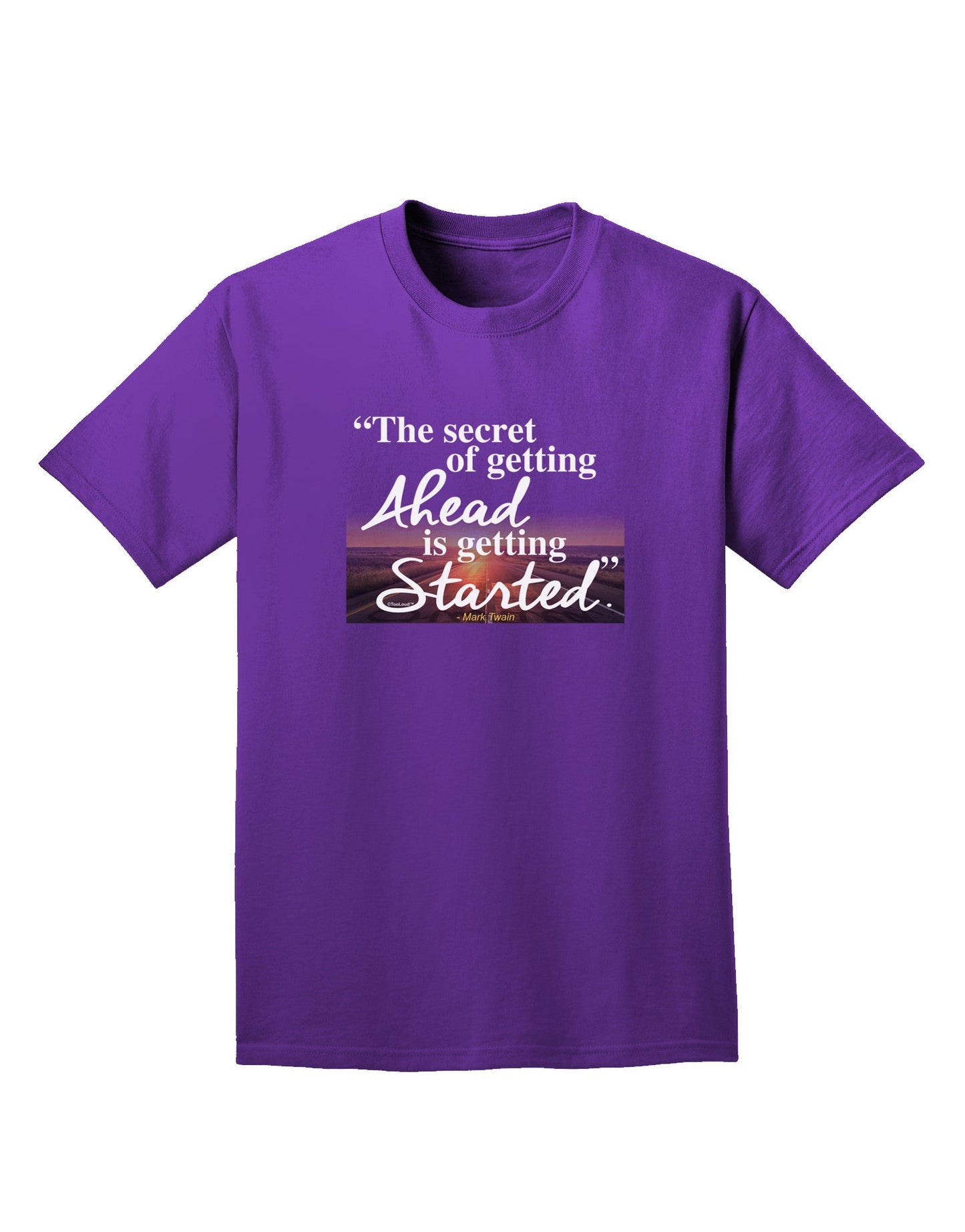 Getting Ahead Mark Twain Adult Dark T-Shirt-Mens T-Shirt-TooLoud-Purple-Small-Davson Sales