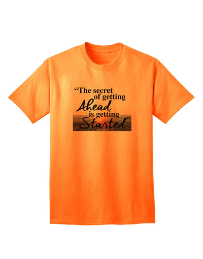 Getting Ahead Mark Twain Adult T-Shirt-unisex t-shirt-TooLoud-Neon-Orange-Small-Davson Sales