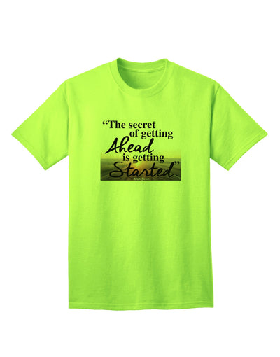 Getting Ahead Mark Twain Adult T-Shirt-unisex t-shirt-TooLoud-Neon-Green-Small-Davson Sales