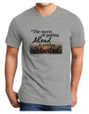 Getting Ahead Mark Twain Adult V-Neck T-shirt-Mens V-Neck T-Shirt-TooLoud-HeatherGray-Small-Davson Sales