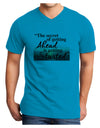 Getting Ahead Mark Twain Adult V-Neck T-shirt-Mens V-Neck T-Shirt-TooLoud-Turquoise-Small-Davson Sales