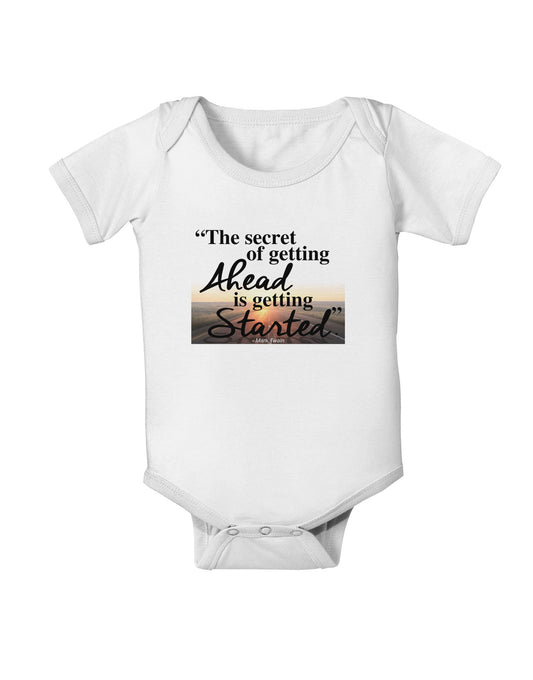 Getting Ahead Mark Twain Baby Romper Bodysuit-Baby Romper-TooLoud-White-06-Months-Davson Sales