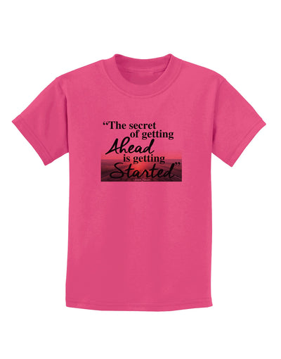 Getting Ahead Mark Twain Childrens T-Shirt-Childrens T-Shirt-TooLoud-Sangria-X-Small-Davson Sales