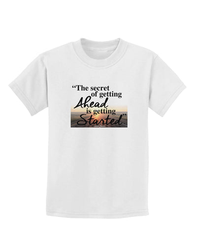 Getting Ahead Mark Twain Childrens T-Shirt-Childrens T-Shirt-TooLoud-White-X-Small-Davson Sales