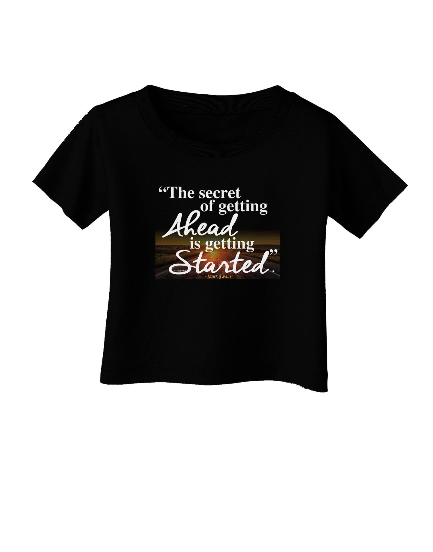 Getting Ahead Mark Twain Infant T-Shirt Dark-Infant T-Shirt-TooLoud-Black-06-Months-Davson Sales