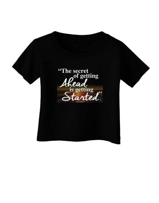 Getting Ahead Mark Twain Infant T-Shirt Dark-Infant T-Shirt-TooLoud-Black-06-Months-Davson Sales
