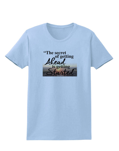 Getting Ahead Mark Twain Womens T-Shirt-Womens T-Shirt-TooLoud-Light-Blue-X-Small-Davson Sales