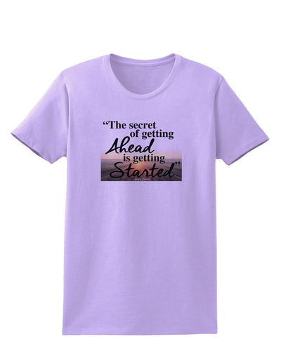 Getting Ahead Mark Twain Womens T-Shirt-Womens T-Shirt-TooLoud-Lavender-X-Small-Davson Sales