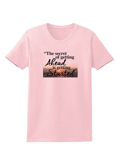 Getting Ahead Mark Twain Womens T-Shirt-Womens T-Shirt-TooLoud-PalePink-X-Small-Davson Sales