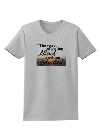 Getting Ahead Mark Twain Womens T-Shirt-Womens T-Shirt-TooLoud-AshGray-X-Small-Davson Sales