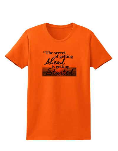 Getting Ahead Mark Twain Womens T-Shirt-Womens T-Shirt-TooLoud-Orange-X-Small-Davson Sales