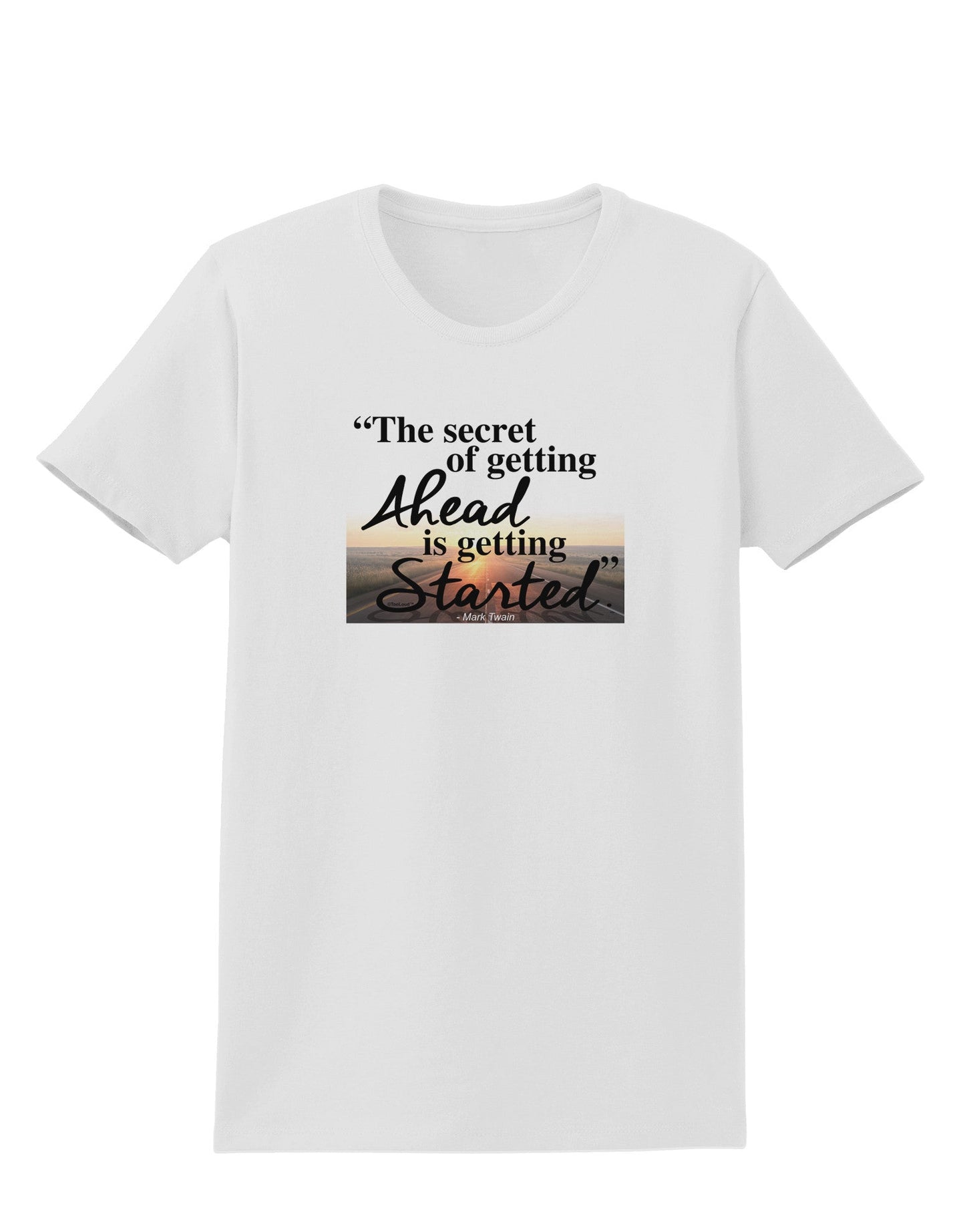 Getting Ahead Mark Twain Womens T-Shirt-Womens T-Shirt-TooLoud-White-X-Small-Davson Sales