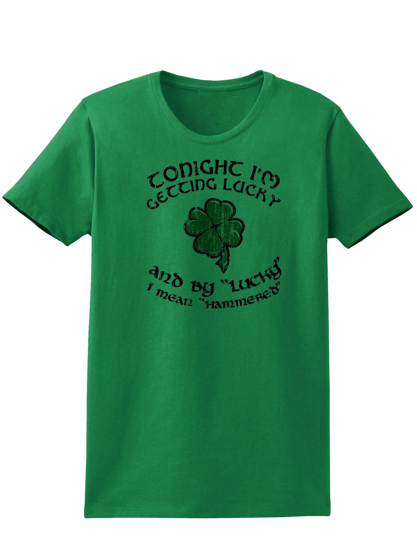Getting Lucky Hammered Adult Womens St. Patrick's Day T-Shirt-TooLoud-Kelly Green-Small-Davson Sales