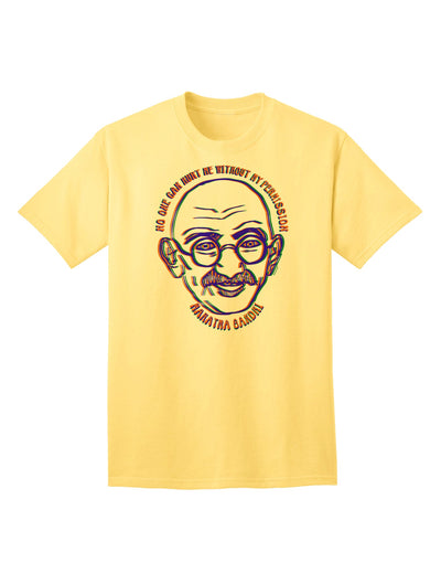Ghandi Adult T-Shirt - Empowering Design for Unyielding Resilience-Mens T-shirts-TooLoud-Yellow-Small-Davson Sales